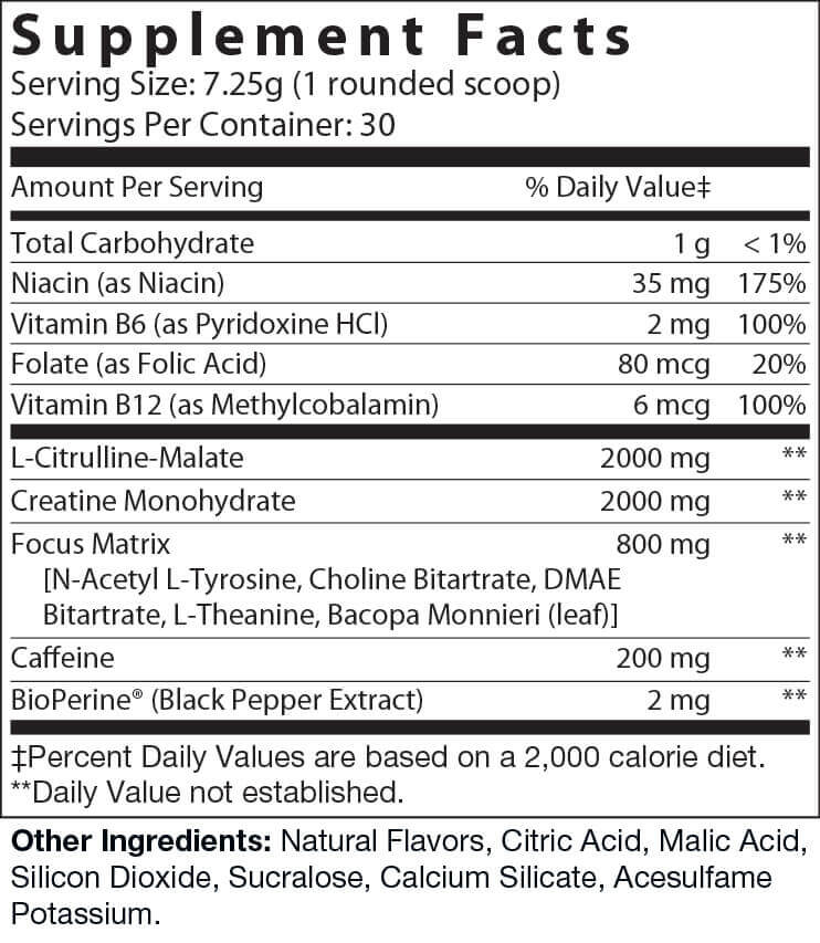 Energy Pre-Workout Lemonade 214g – 30 serv.