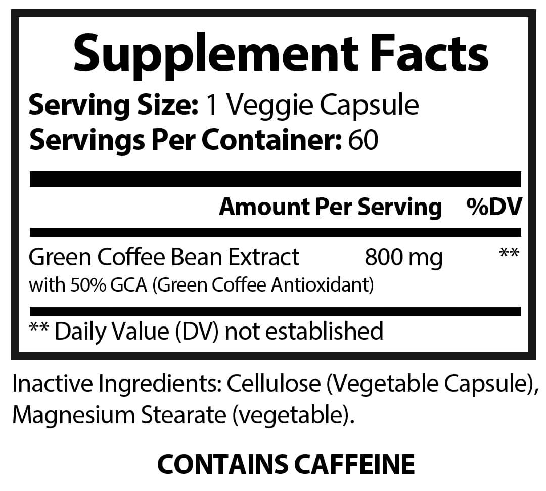 Green Coffee Bean w/GCA - 800mg