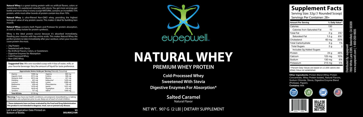 Salted Caramel All Natural Whey Protein Blend