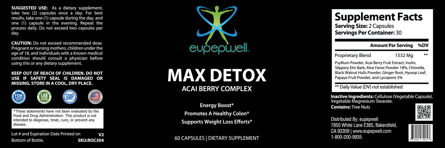 Max Detox W/Acai Berry