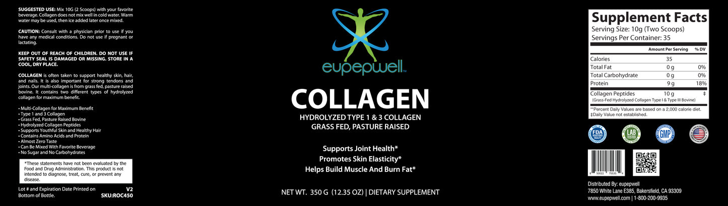 Collagen Type 1 & 3 Grass Fed 350g