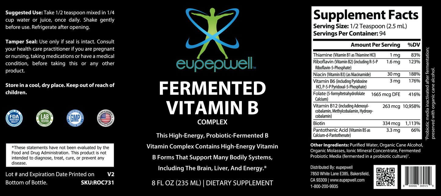 Fermented Vitamin B Complex 8 fl oz