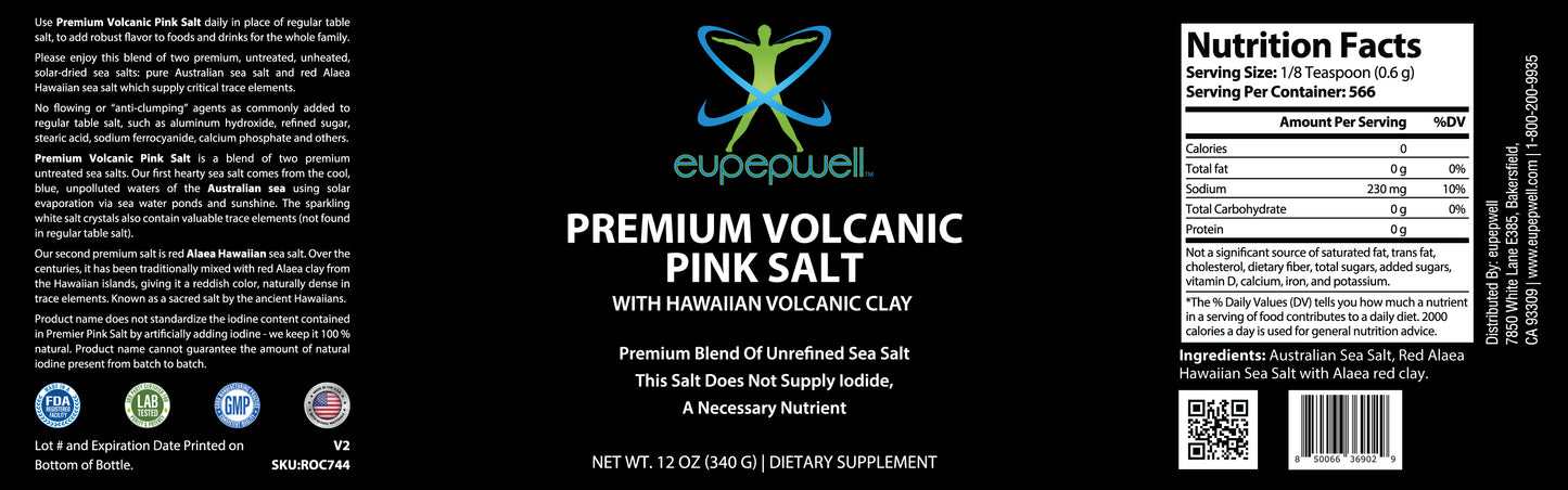 Premium Volcanic Pink Salt 12 oz