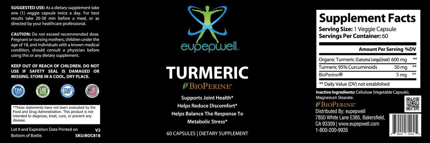 Turmeric w/BioPerine - 650mg