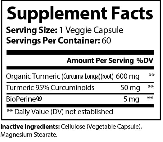 Turmeric w/BioPerine - 650mg