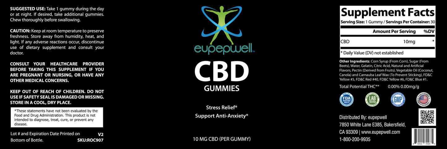 High Quality CBD Gummies – 300mg (30 gummies)