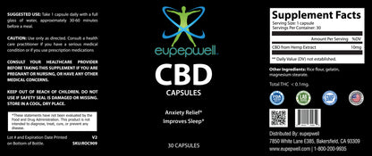 CBD Capsules – CBD Supplement 300mg (30 capsules)